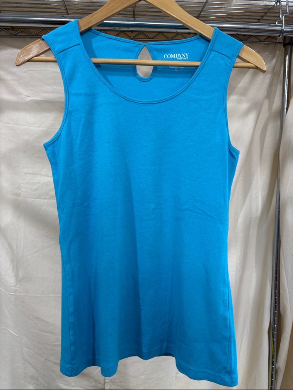 Ellen Tracy Bright Turquoise Tank Top